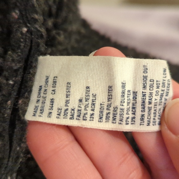 American Eagle Faux Suede Sherpa Jacket, Size XS - Picture 9 of 9